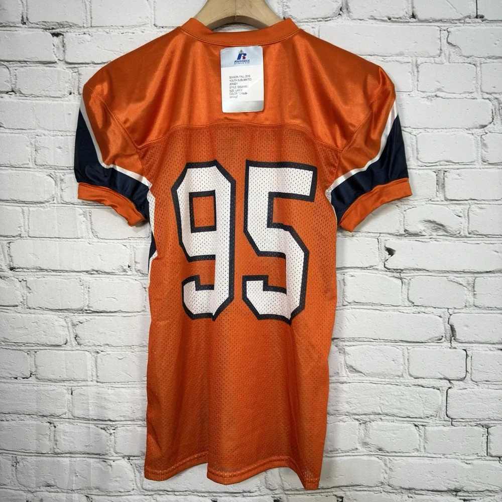Russell Athletic Youth Sublimated Football Jersey Size L Z Route Concept Y2K #95